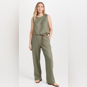 NWOT XIRENA Atticus Linen Pants In Color Mossy